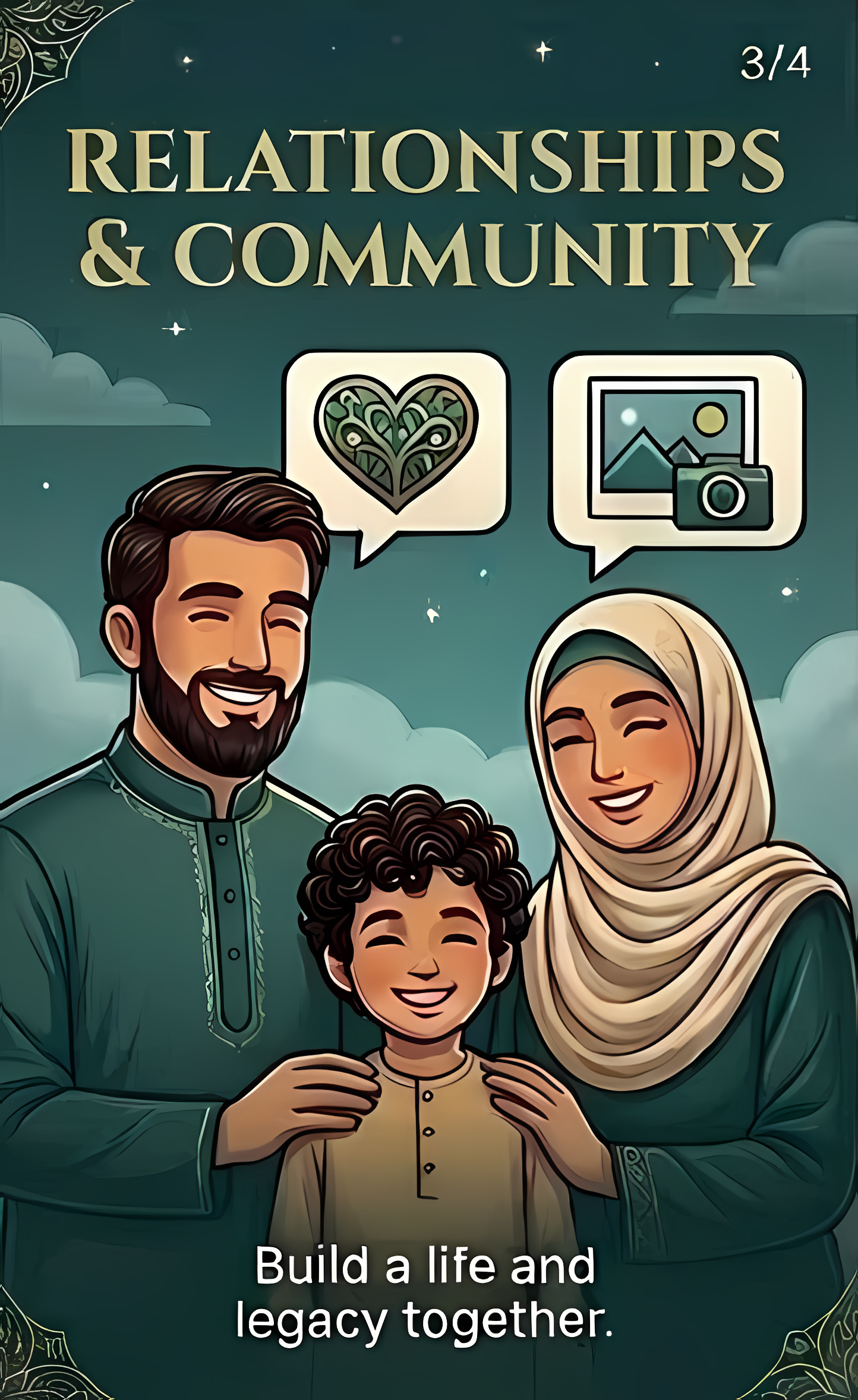 Relationships and community onboarding screen